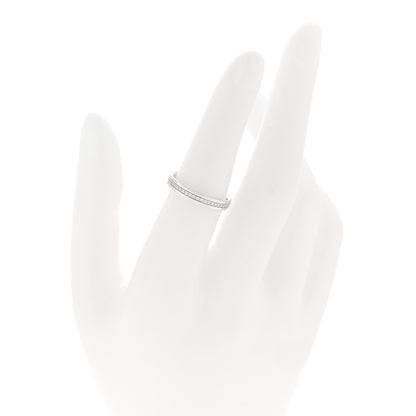 Tiffany 18K White Gold Diamond Metro Wedding Band Ring 52 6 2 of 4