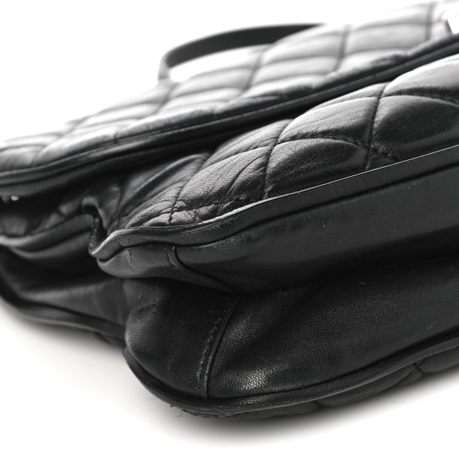 Chanel Lambskin Quilted Large Pagode Piping Flap Black 8 of 17