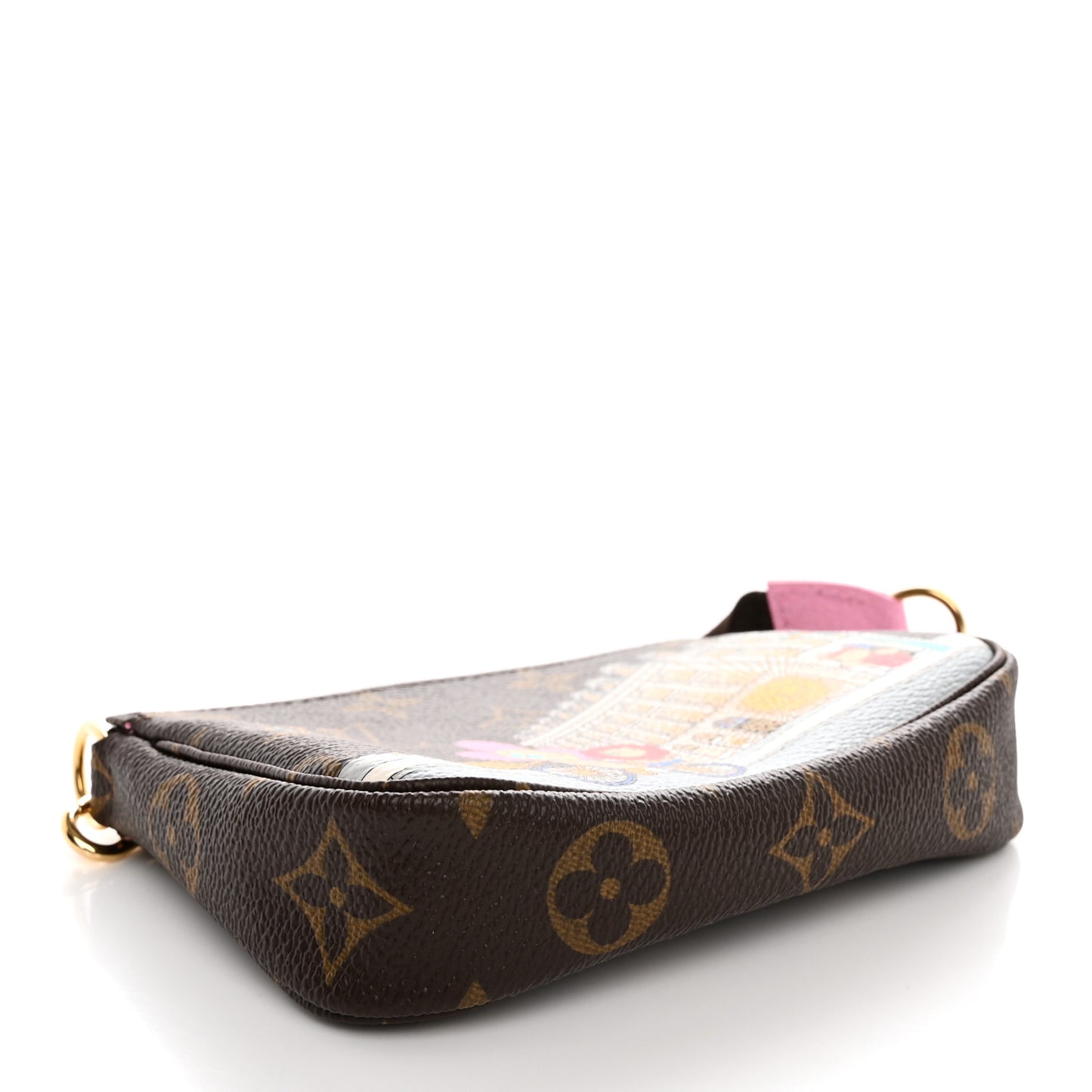 Monogram 2022 Christmas Animation Paris Mini Pochette Accessories Pink