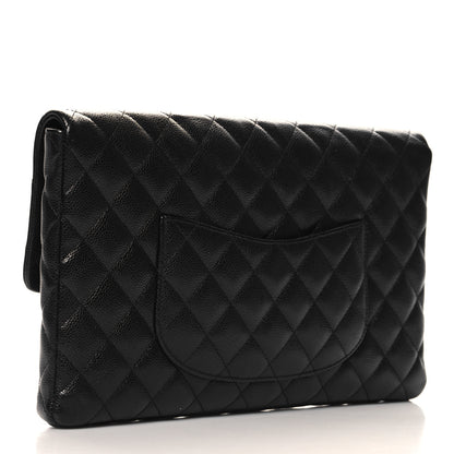 Chanel Caviar Quilted Flap Clutch Black 3 of 11
