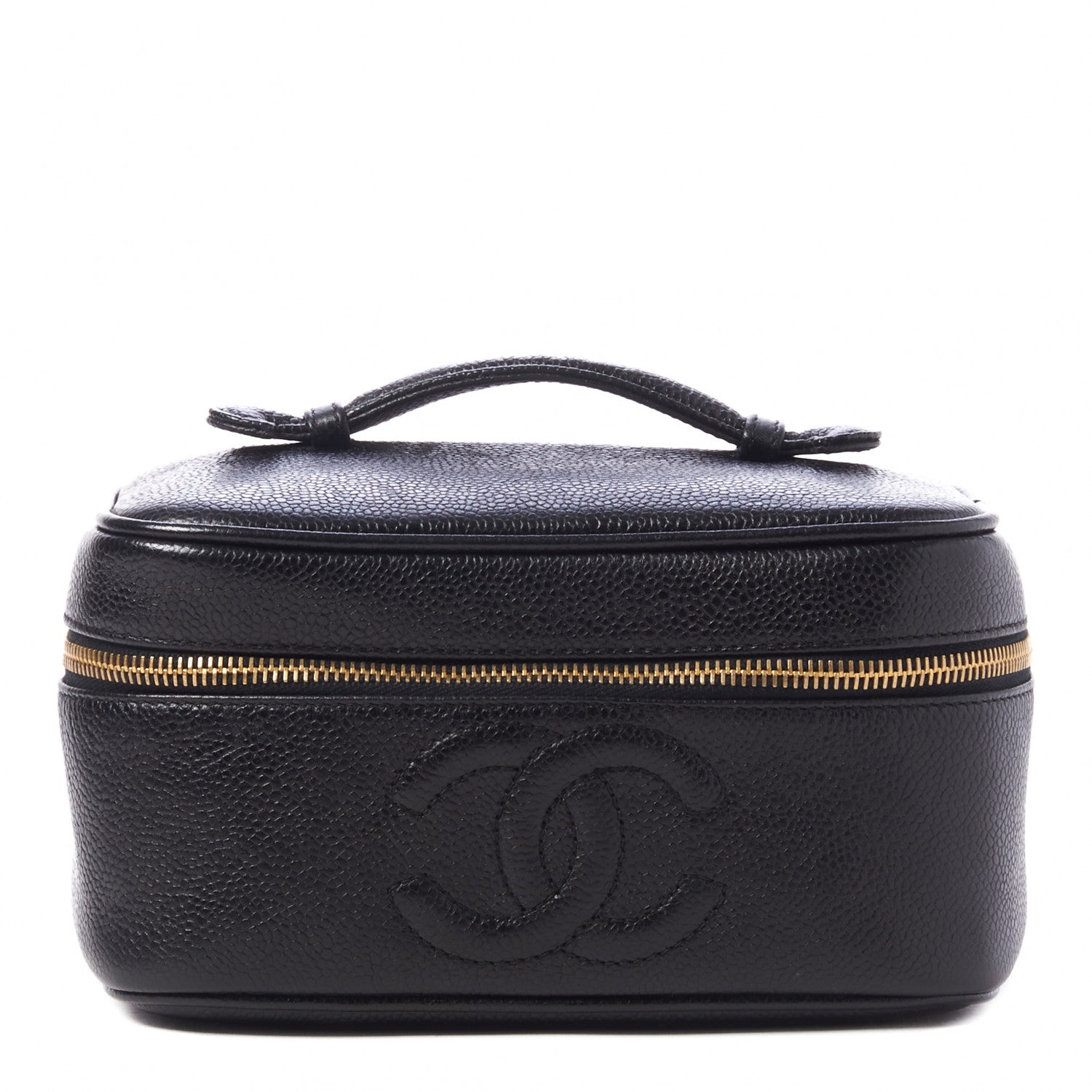 Chanel Caviar Vanity Cosmetic Case Black 1 of 9