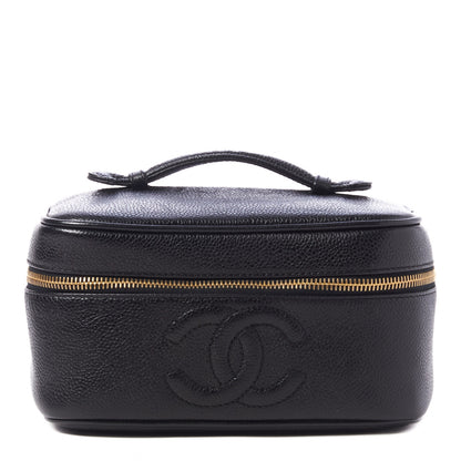 Chanel Caviar Vanity Cosmetic Case Black 1 of 9