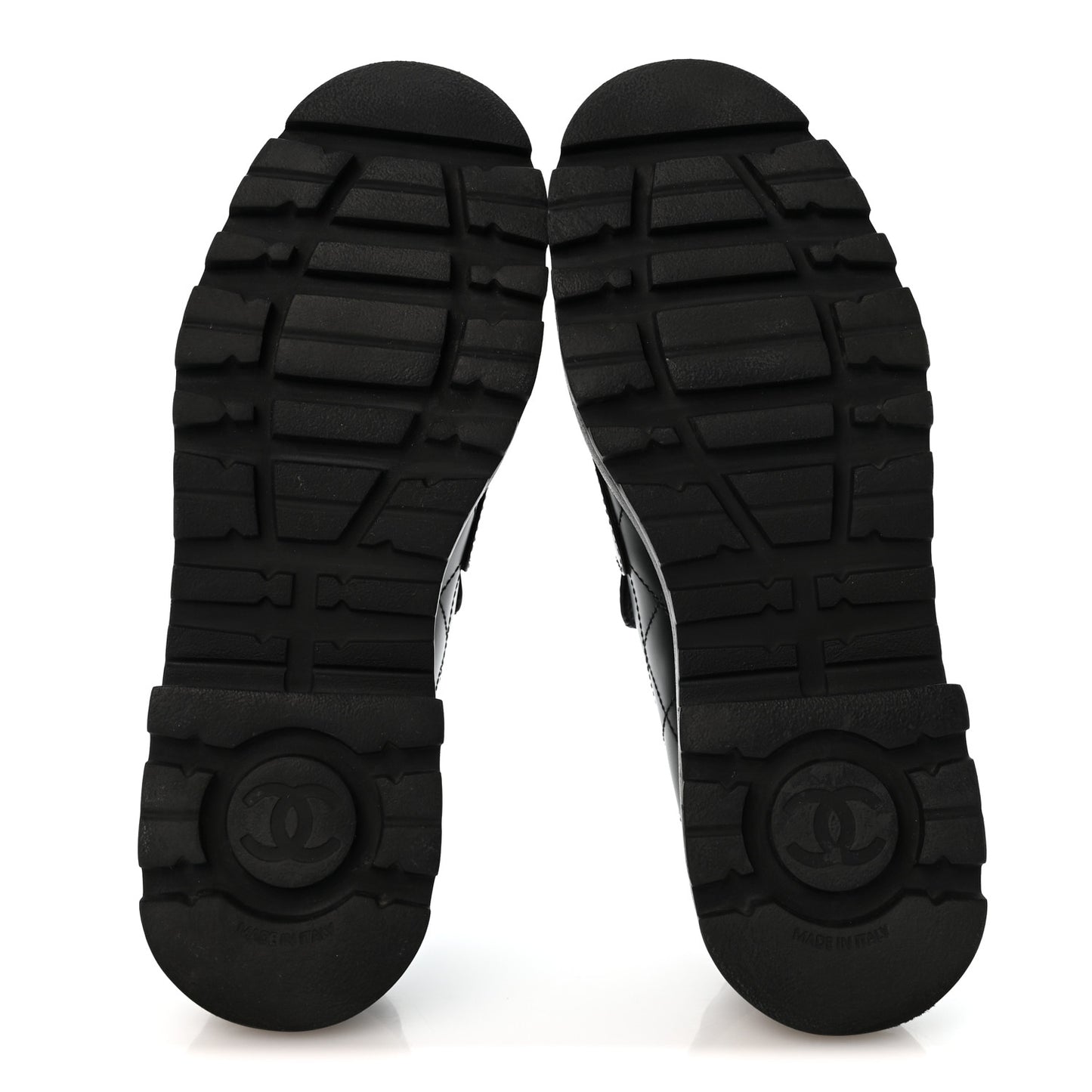 Calfskin Stitched CC Loafers 39 Black