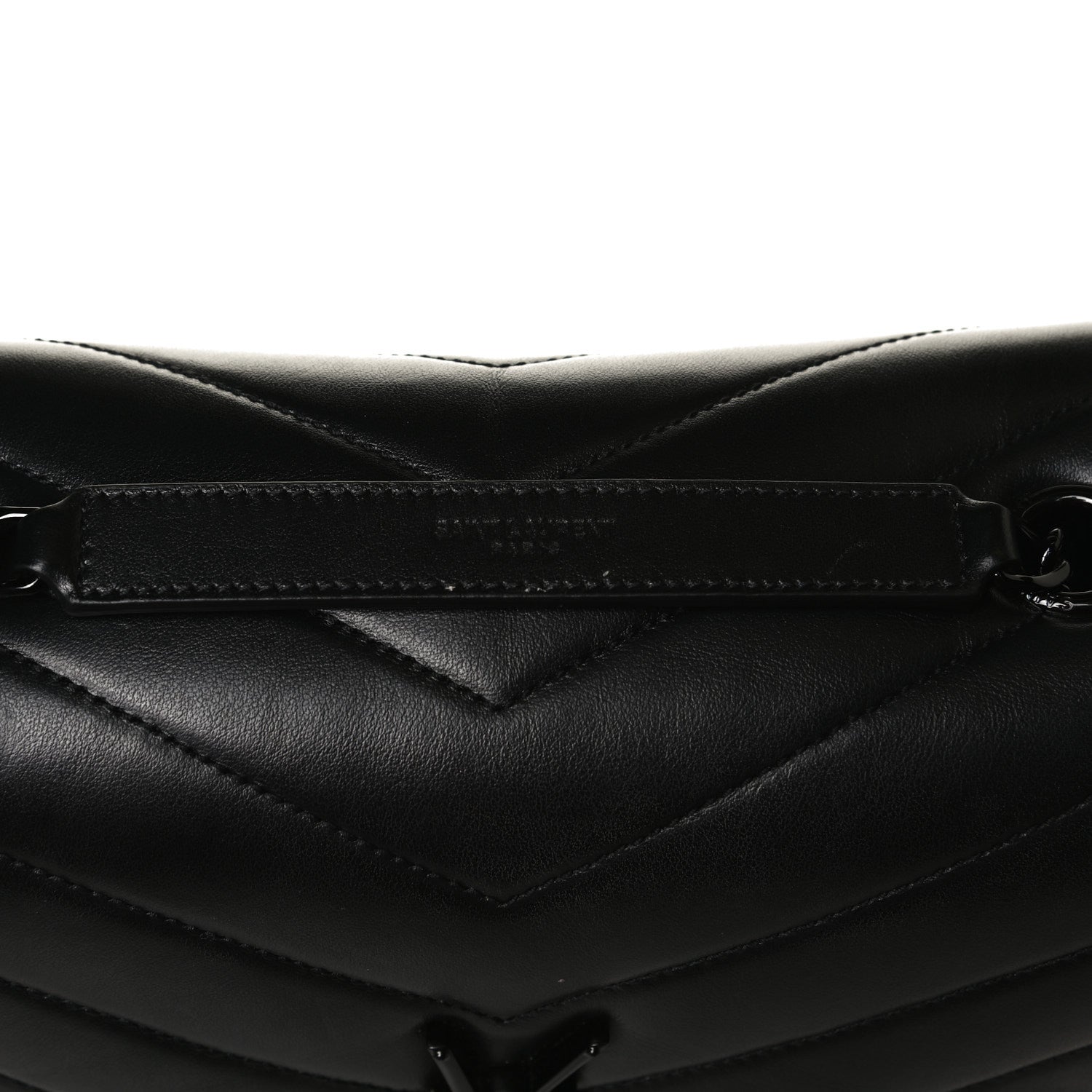 Saint Laurent Calfskin Y Quilted Monogram Medium Loulou Chain Satchel Black 16 of 17
