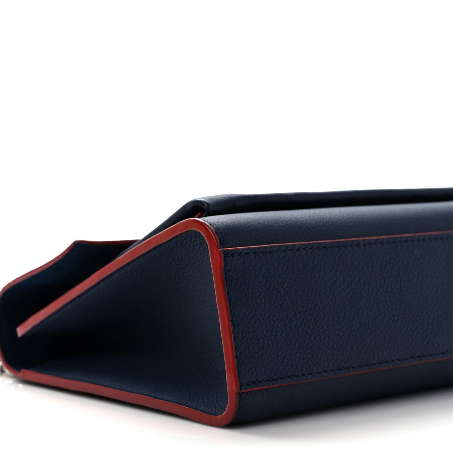 Soft Calfskin My Lockme Chain Bag BB Marine Rouge