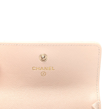 Chanel Caviar Pearl Quilted Coco Candy Flap Card Holder Beige 6 of 9
