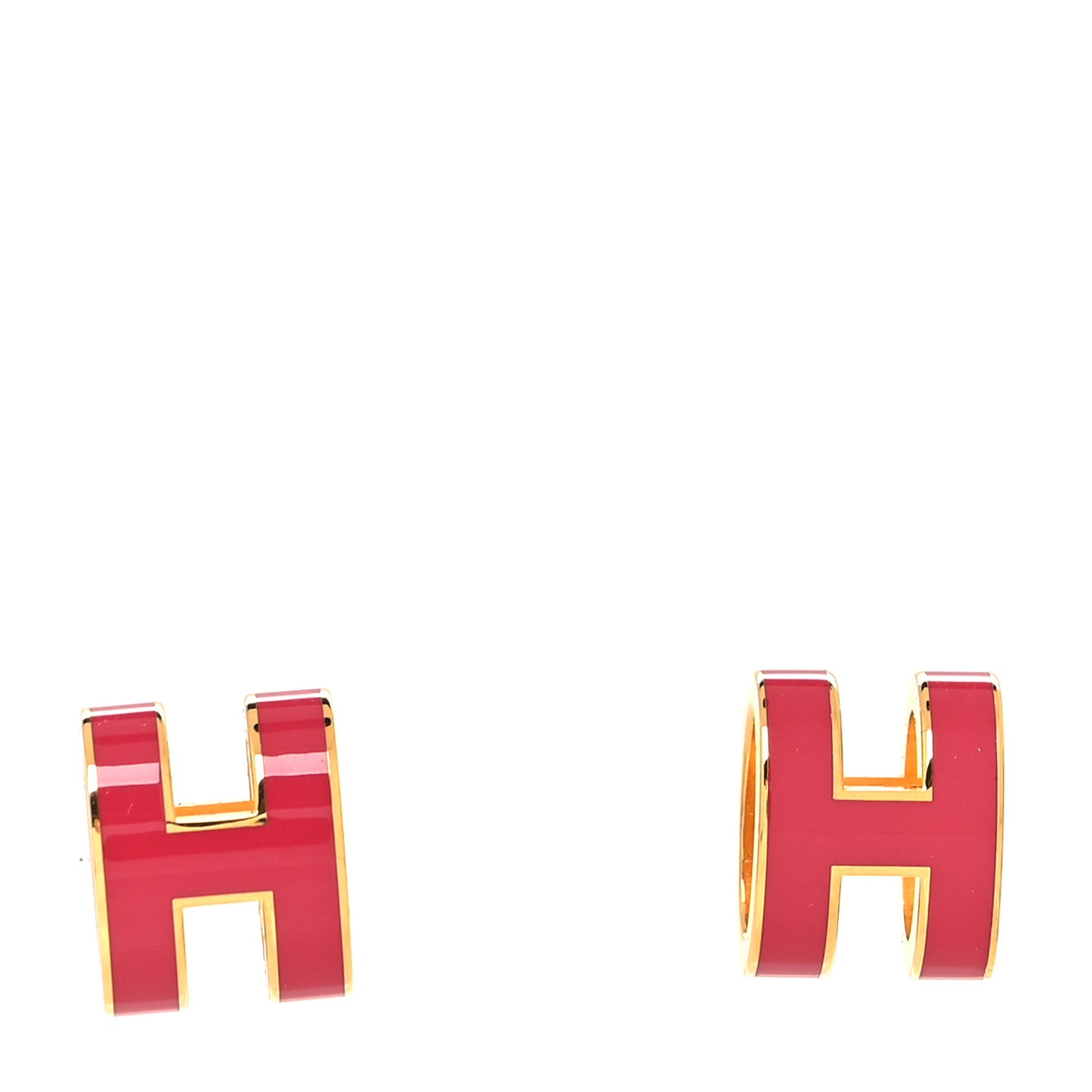 Gold Lacquered Pop H Earrings Rose Extreme