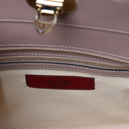 Valentino Garavani Vitello Small Rockstud Double Handle Tote Poudre 6 of 26