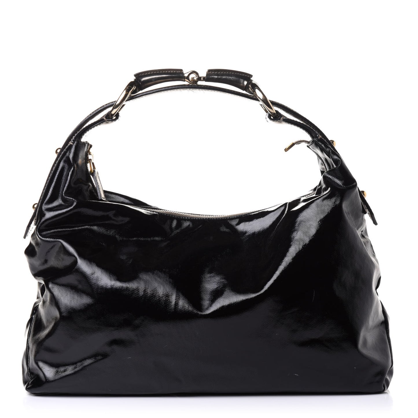 Dialux Medium Horsebit Chain Hobo Black