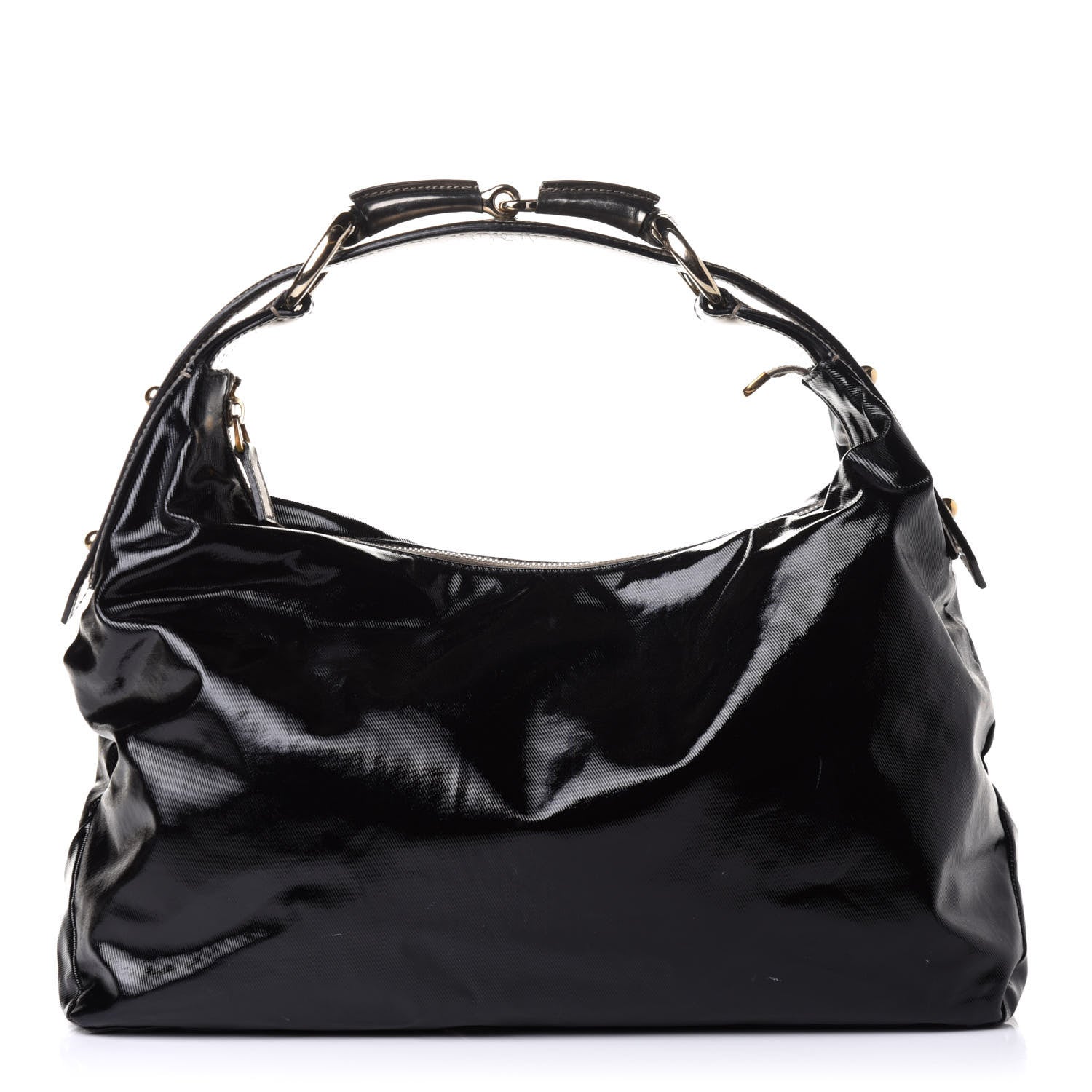 Gucci Dialux Medium Horsebit Chain Hobo Black 1 of 13