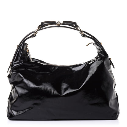 Gucci Dialux Medium Horsebit Chain Hobo Black 1 of 13