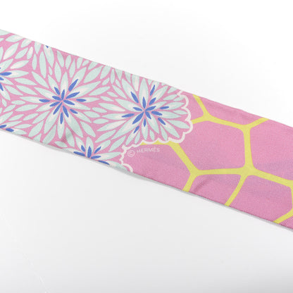 Hermes Silk The Three Graces Twilly Rose Bonbon Canard 2 of 3