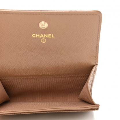 Chanel Caviar Quilted Multi Chain CC Flap Card Holder Beige 6 of 9