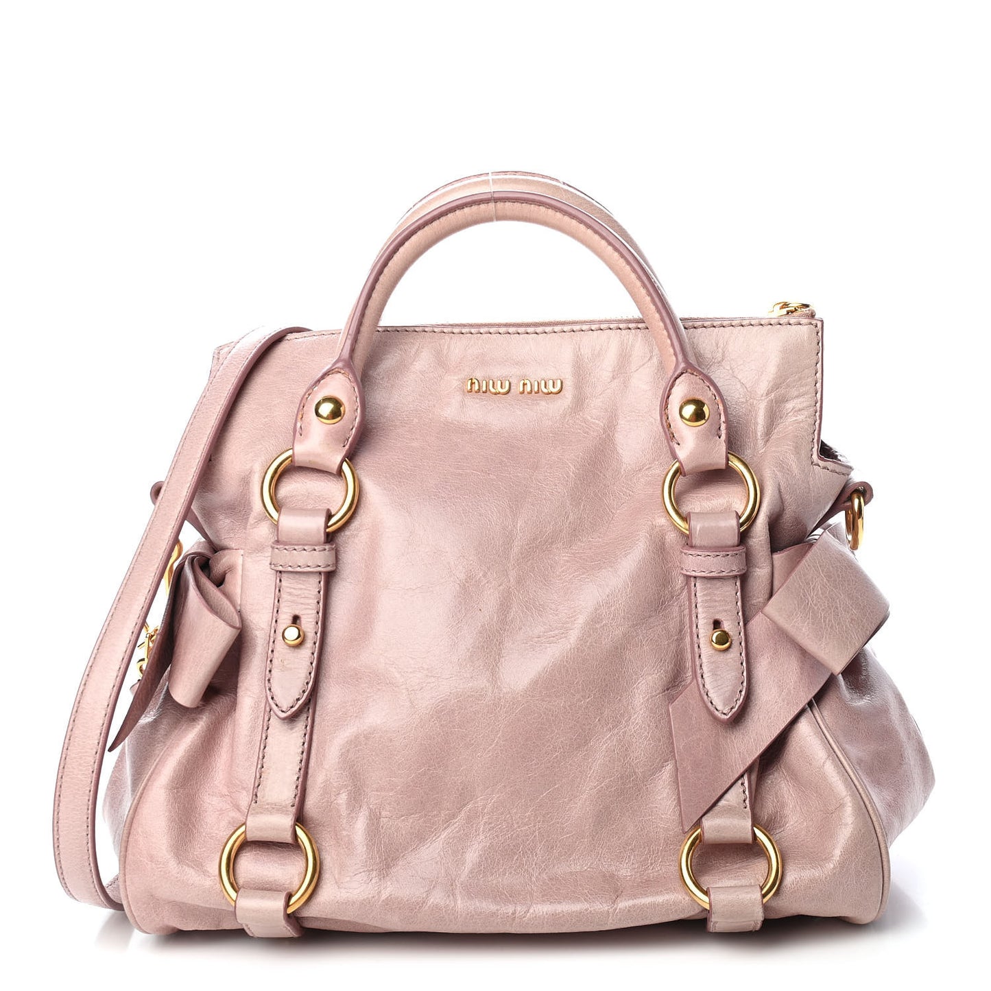 Vitello Lux Mini Bow Bag Cipria