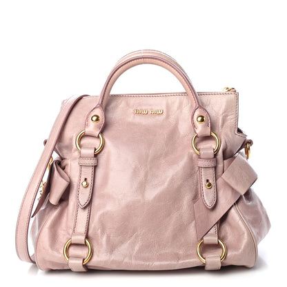 Miu Miu Vitello Lux Mini Bow Bag Cipria 1 of 8