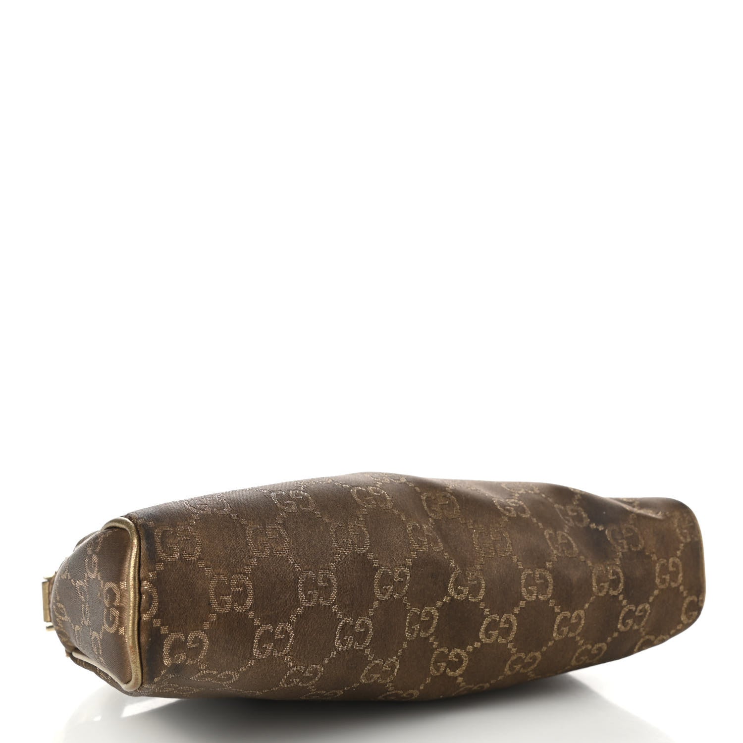 Gucci Satin Monogram D Ring Cosmetic Case Metallic Bronze 3 of 12