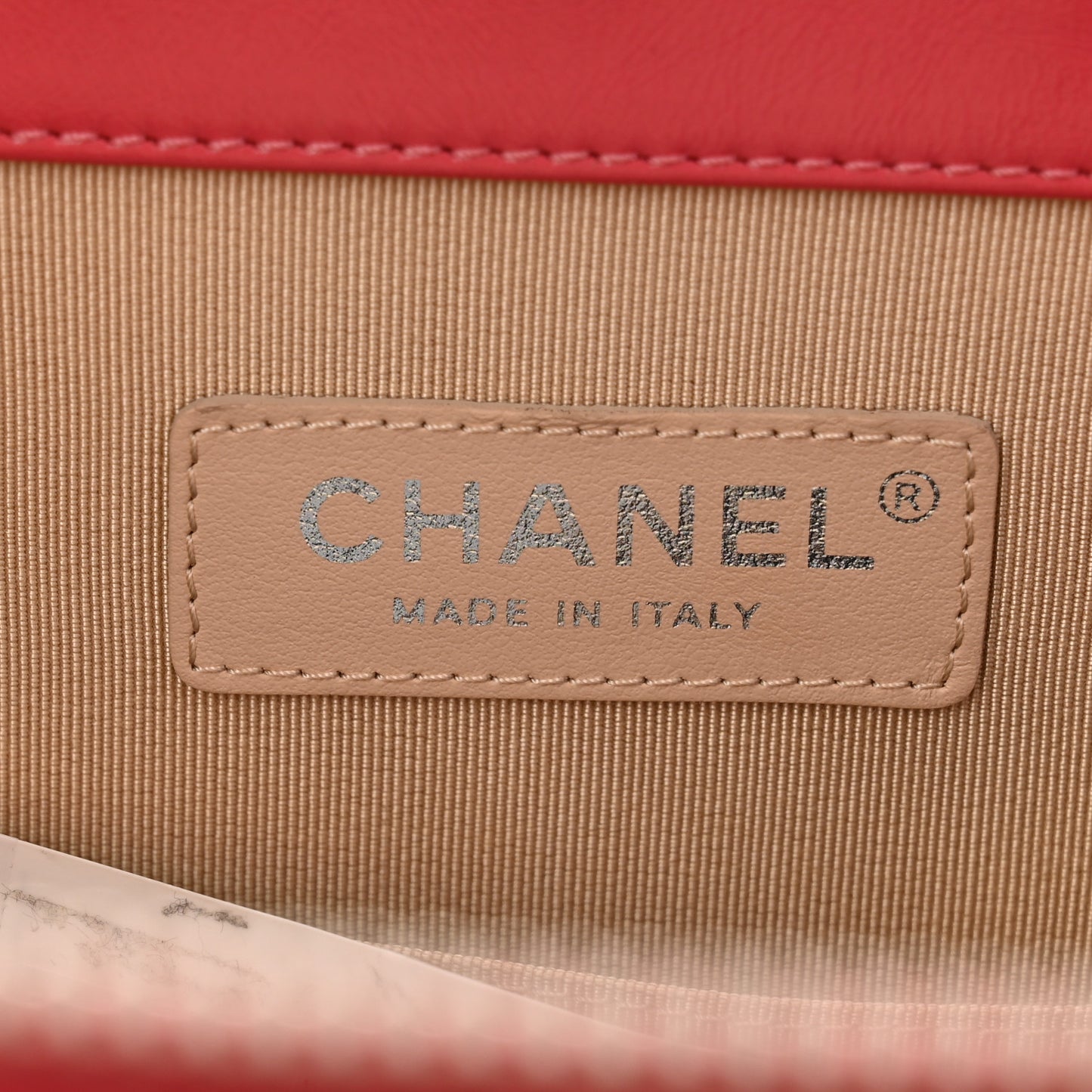 Glazed Calfskin Raffia Vanity Case Bag Pink