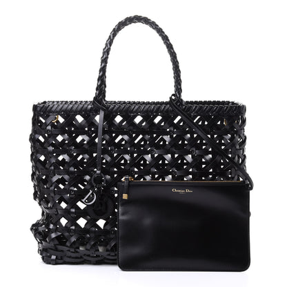 Christian Dior Ultra Matte Calfskin Woven Lady Tote Black 1 of 4