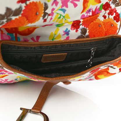 Christian Dior Canvas Floral Saddle Bag 8 of 18