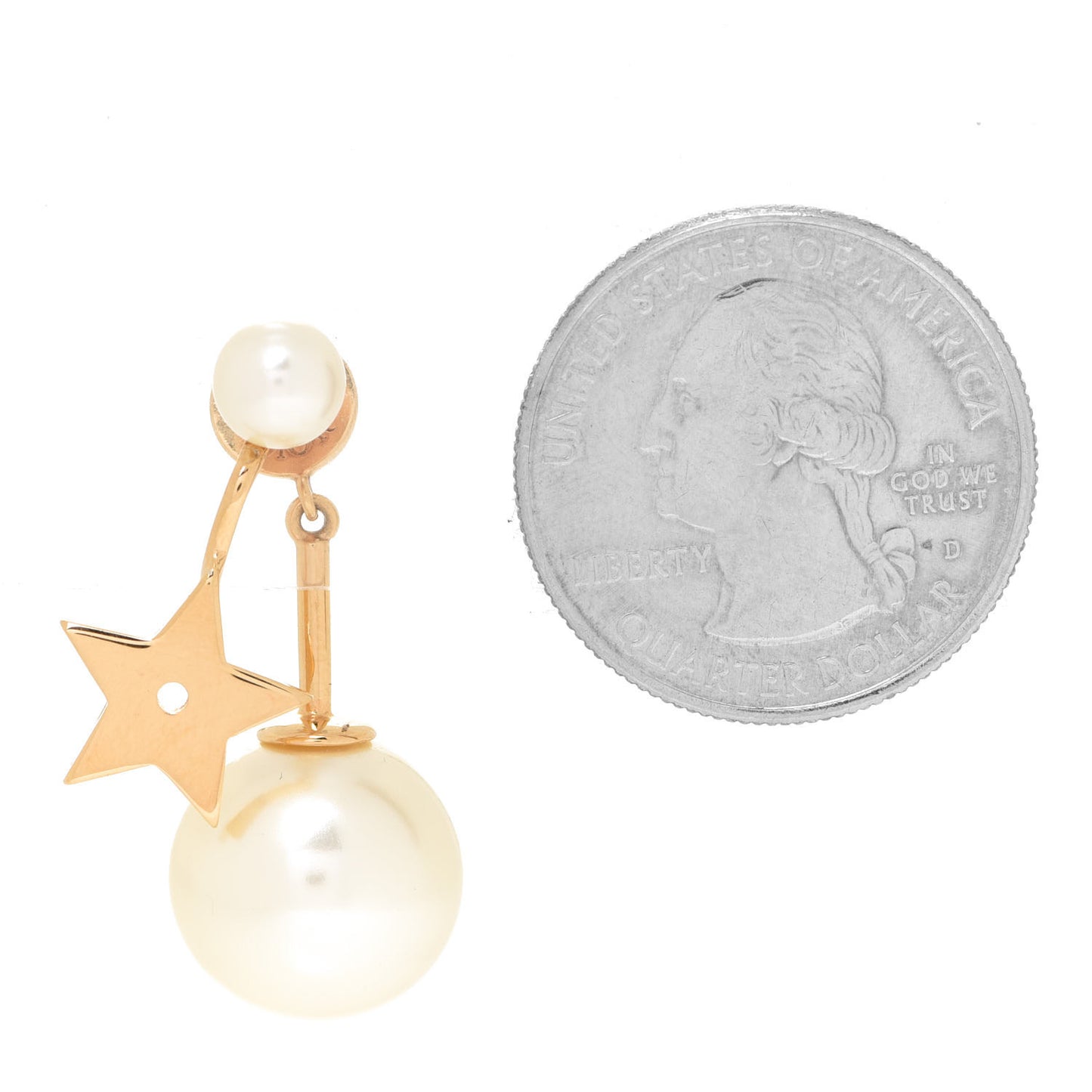 Pearl Strass My ABCDior Tribale Star Earring Aged Gold