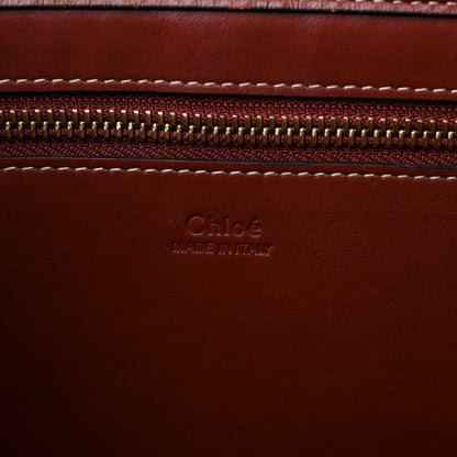 Chloe Felt Shiny Calfskin Medium Woody Ribbon Tote Light Brown 6 of 8