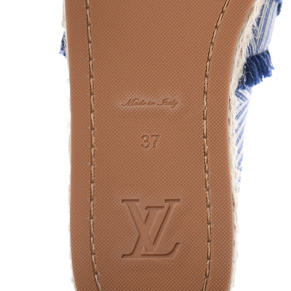 Louis Vuitton Canvas Monogram Sail Away Espadrille Flats 37 Marine 6 of 8
