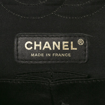Chanel Patent Quilted Sparkle Glitter Medium Double Flap Black 6 of 14