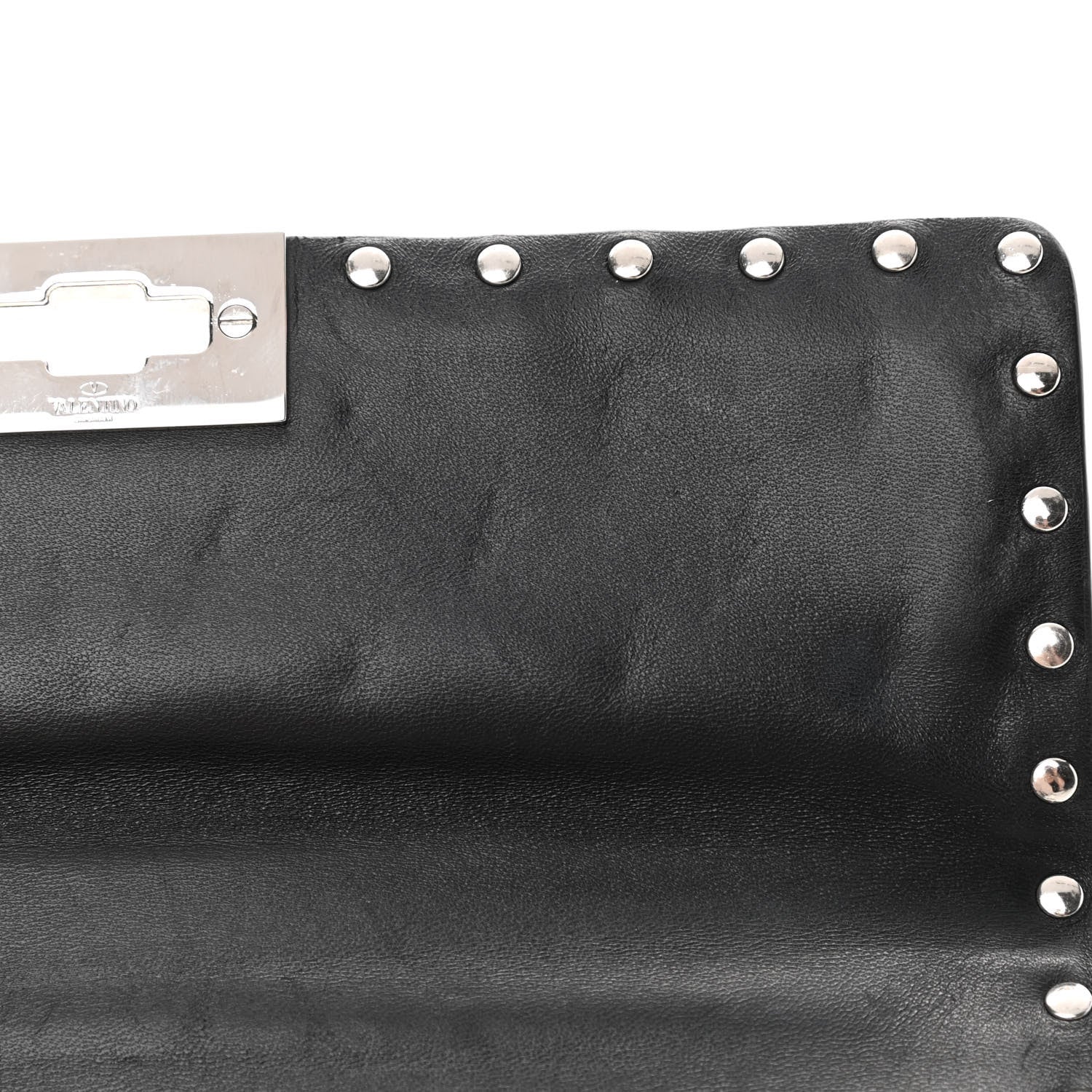 Valentino Garavani Metallic Nappa Medium Rockstud Spike Shoulder Bag Silver 11 of 17