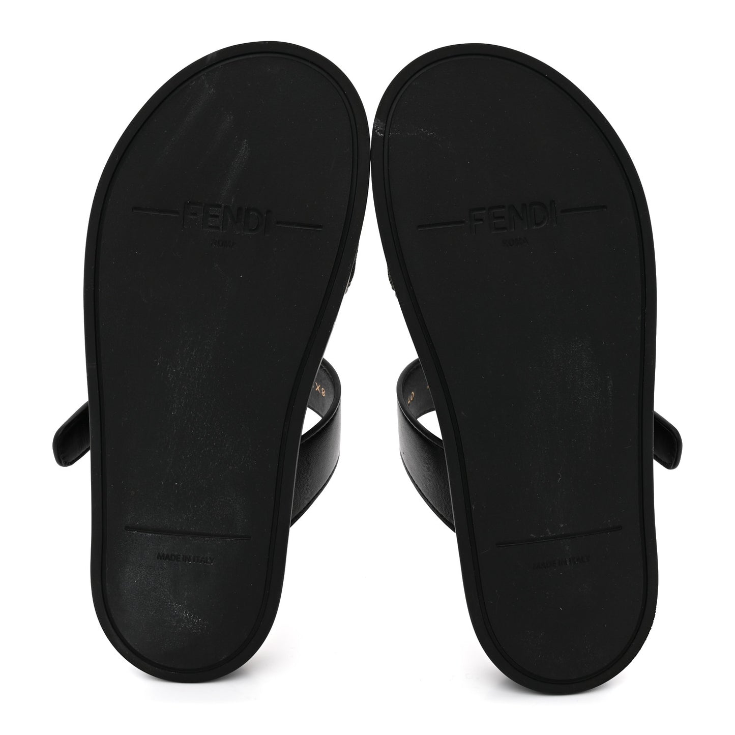 Fabric Jacquard Nappa FF Womens Fendi Feel Buckled Slide Sandals 37 Tobacco Black