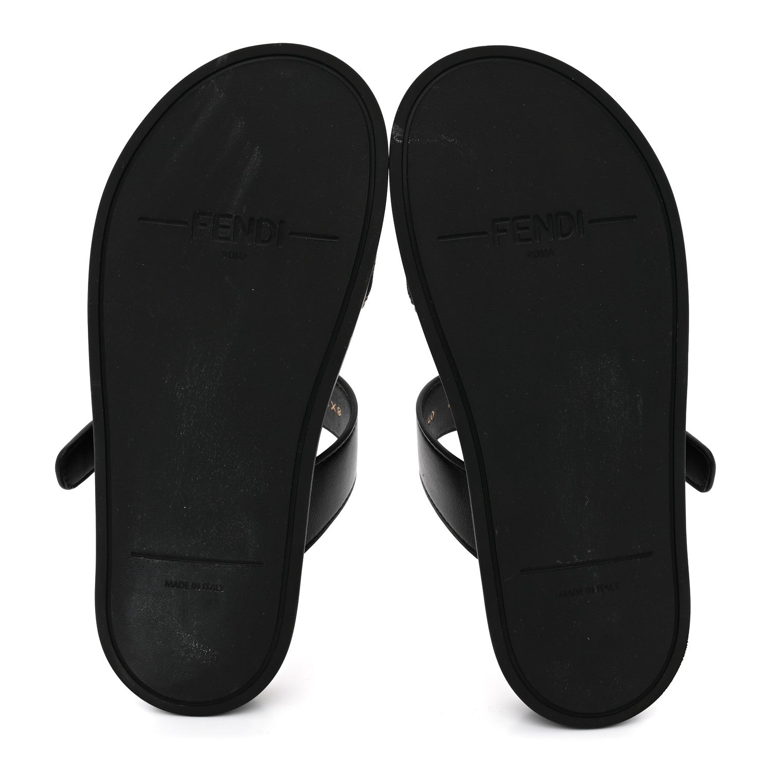 Fendi Fabric Jacquard Nappa FF Womens Fendi Feel Buckled Slide Sandals 37 Tobacco Black 6 of 10