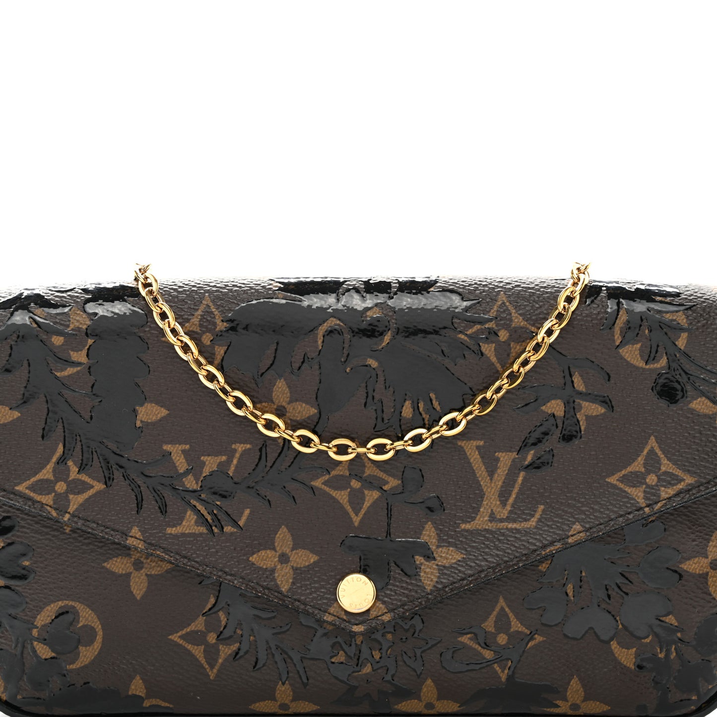 Monogram Blossom Pochette Felicie Chain Wallet Black
