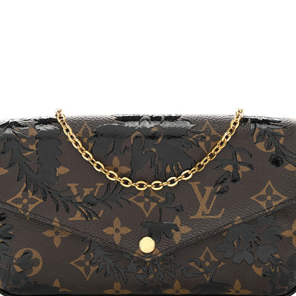 Louis Vuitton Monogram Blossom Pochette Felicie Chain Wallet Black 7 of 9