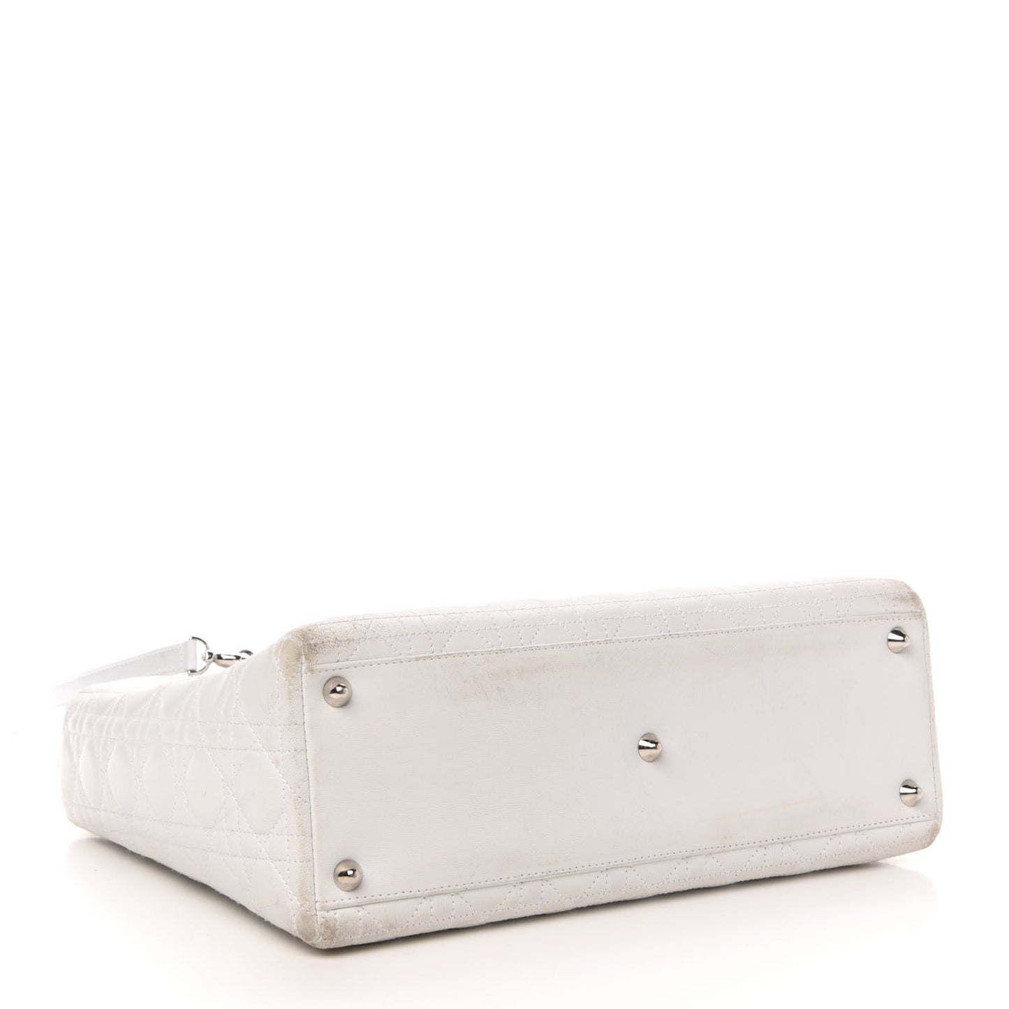 Lambskin Cannage Large Lady Dior White