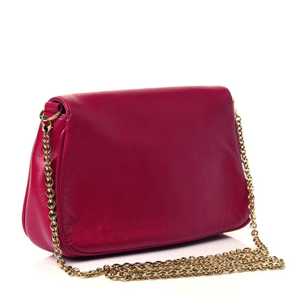 Fendi Nappa Fendista Pouchette Crossbody Fuxia Scuro 2 of 4