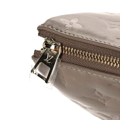 Louis Vuitton Lambskin Embossed Monogram Coussin PM Taupe 9 of 10