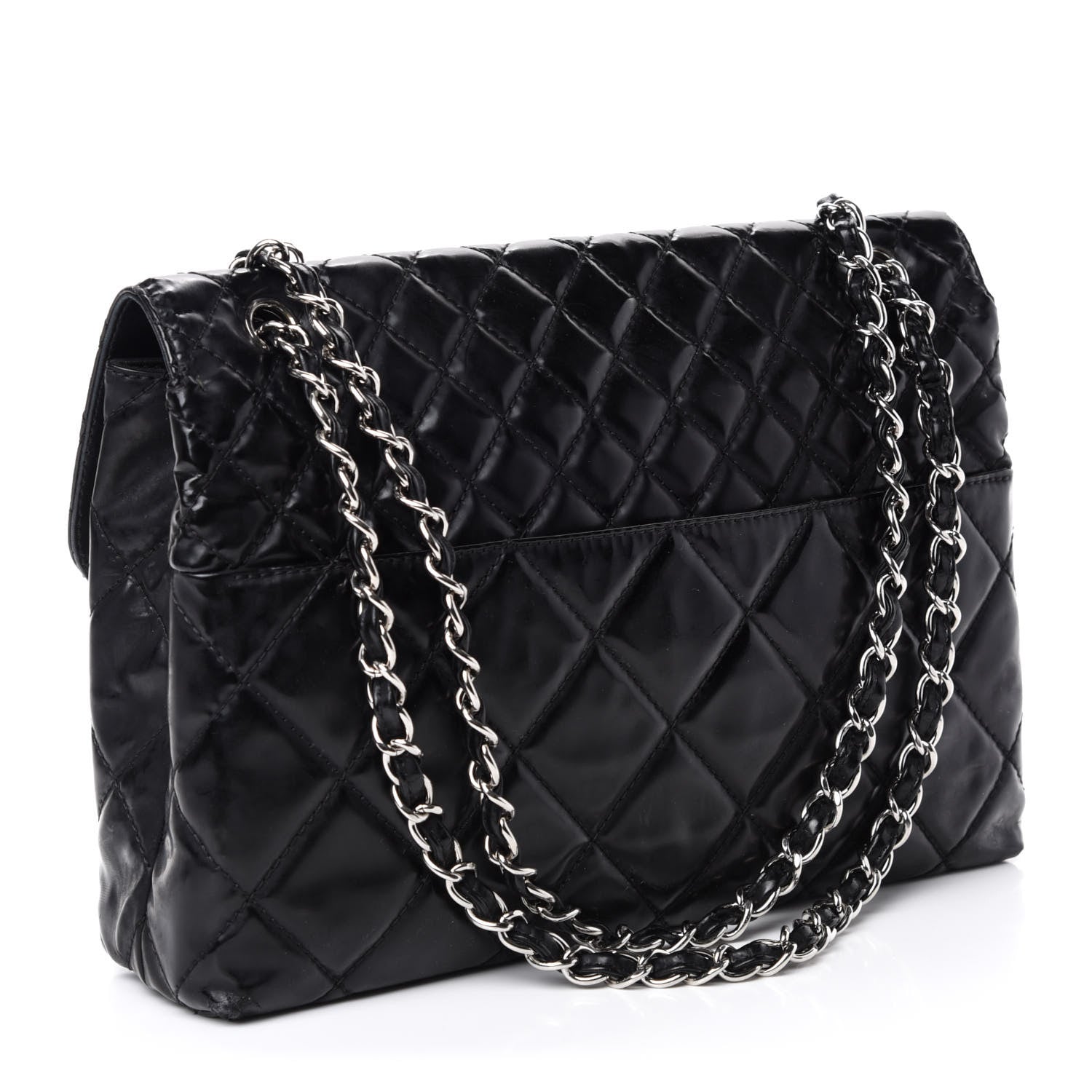 Chanel Vinyl Quilted In the Business Flap Bag Black 4 of 14