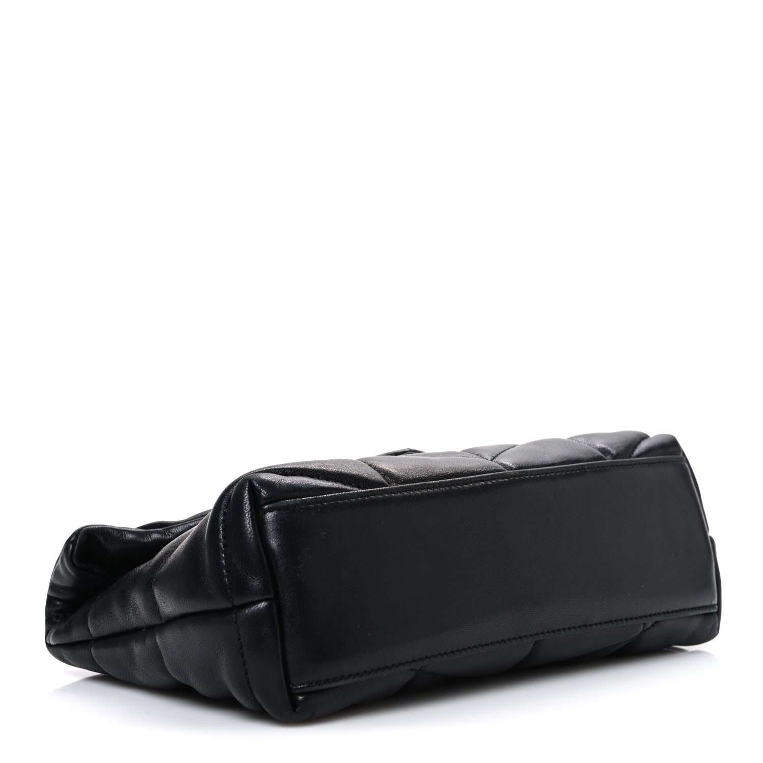 Saint Laurent Lambskin Quilted Toy Loulou Puffer Monogram Chain Satchel Black 4 of 12