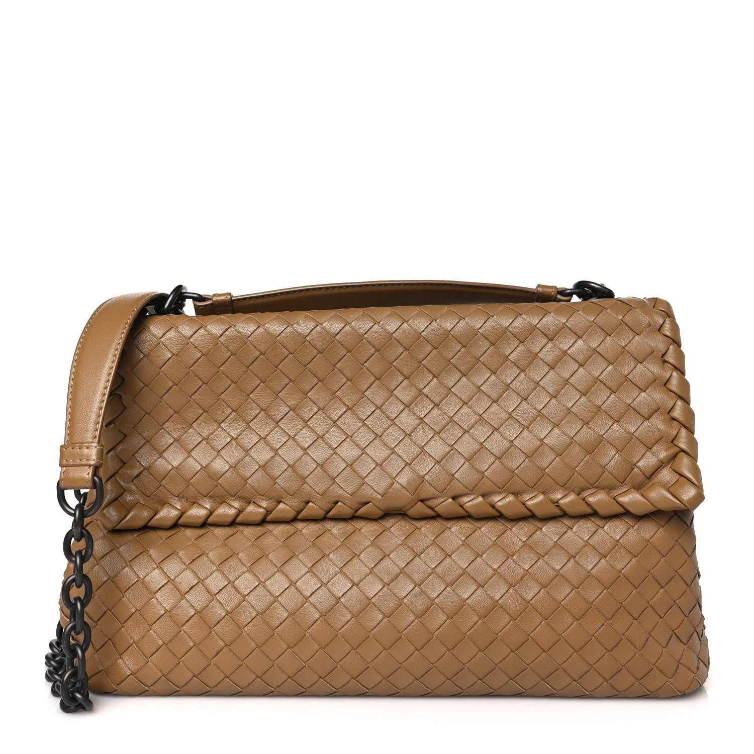Bottega Veneta Nappa Intrecciato Olimpia Shoulder Bag Camel 1 of 10