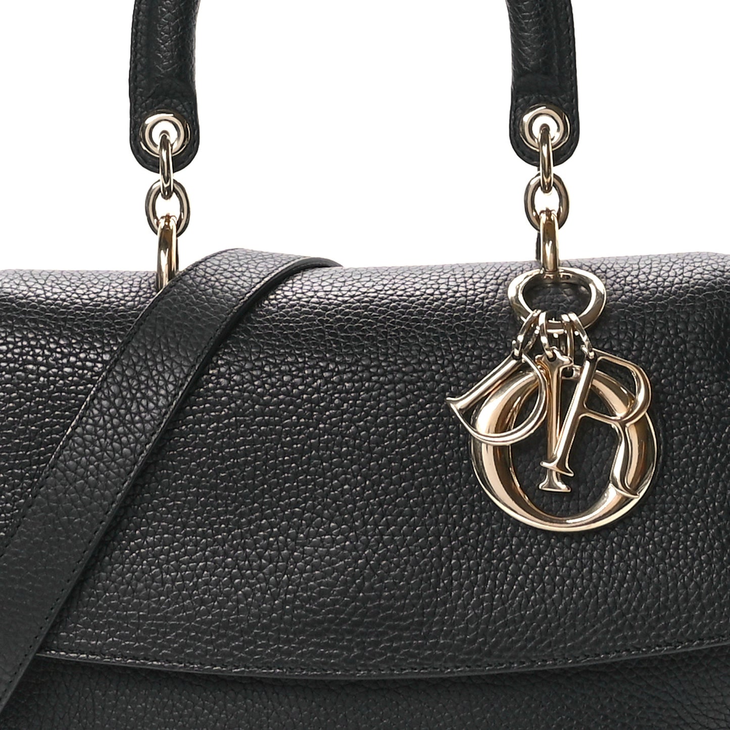 Bullcalf Small Be Dior Flap Black Fraise
