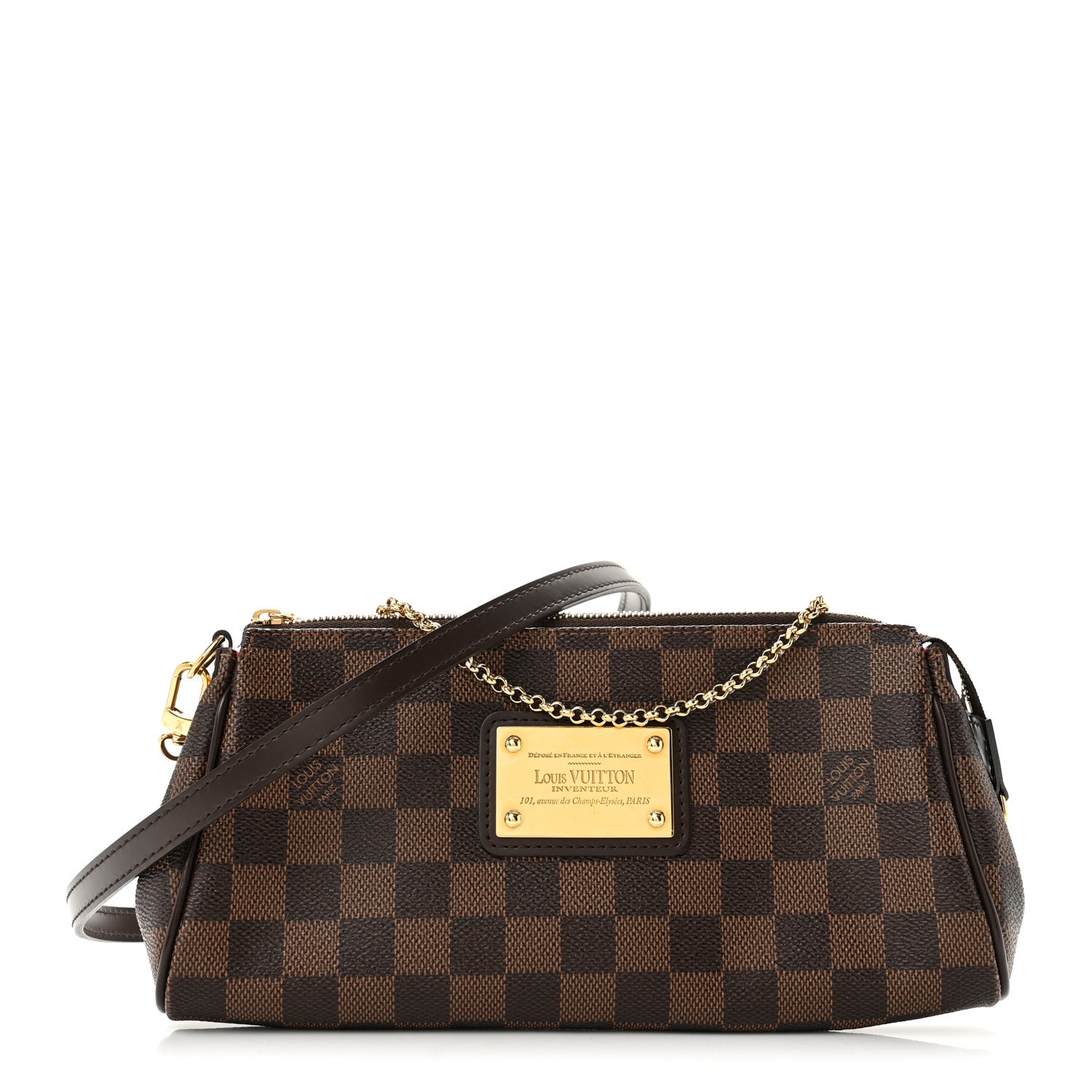 Louis Vuitton Damier Ebene Eva Clutch 1 of 12