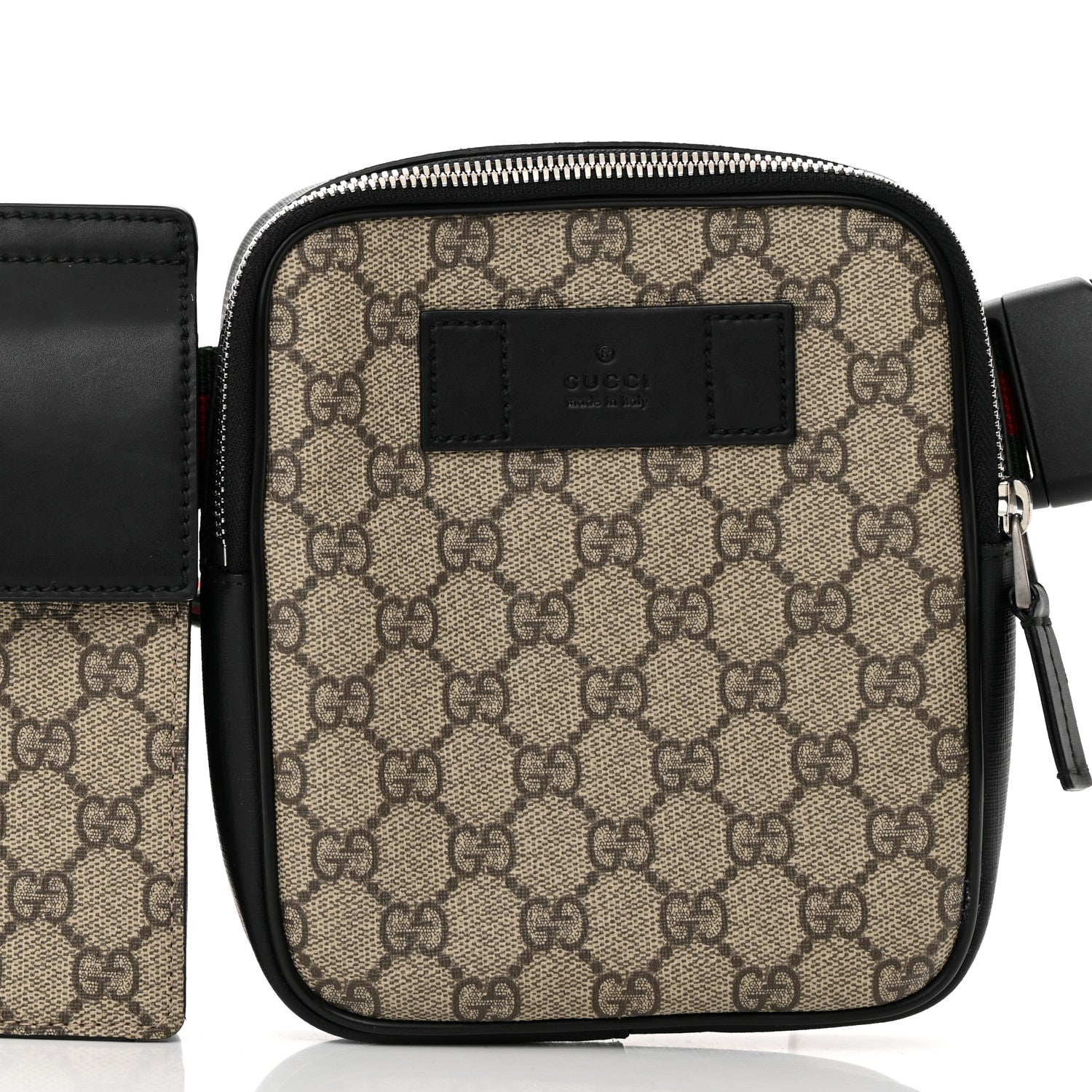 Gucci GG Supreme Monogram Web Belt Bag Black 10 of 18