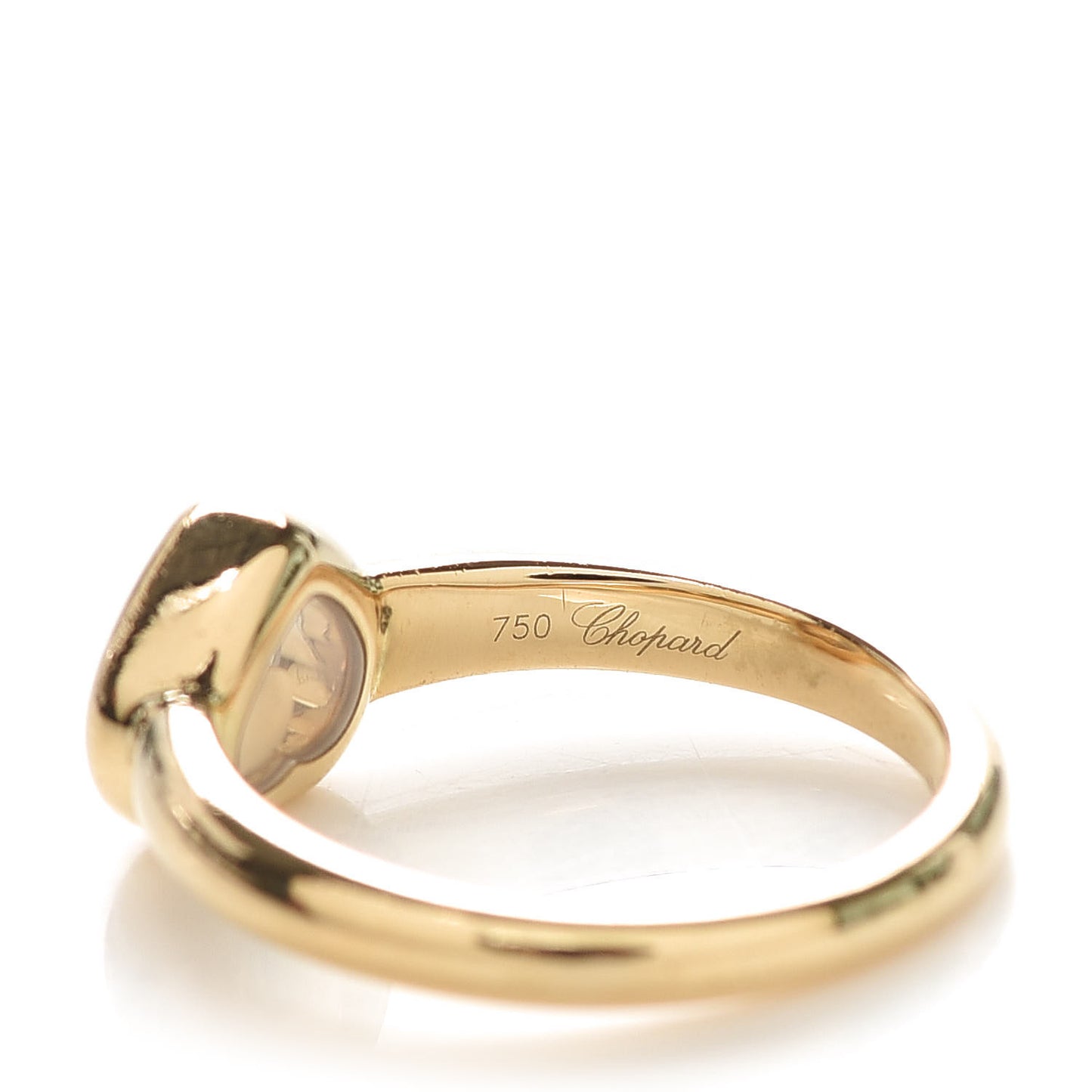 18K Yellow Gold Diamond Happy Heart Ring 51 5.75