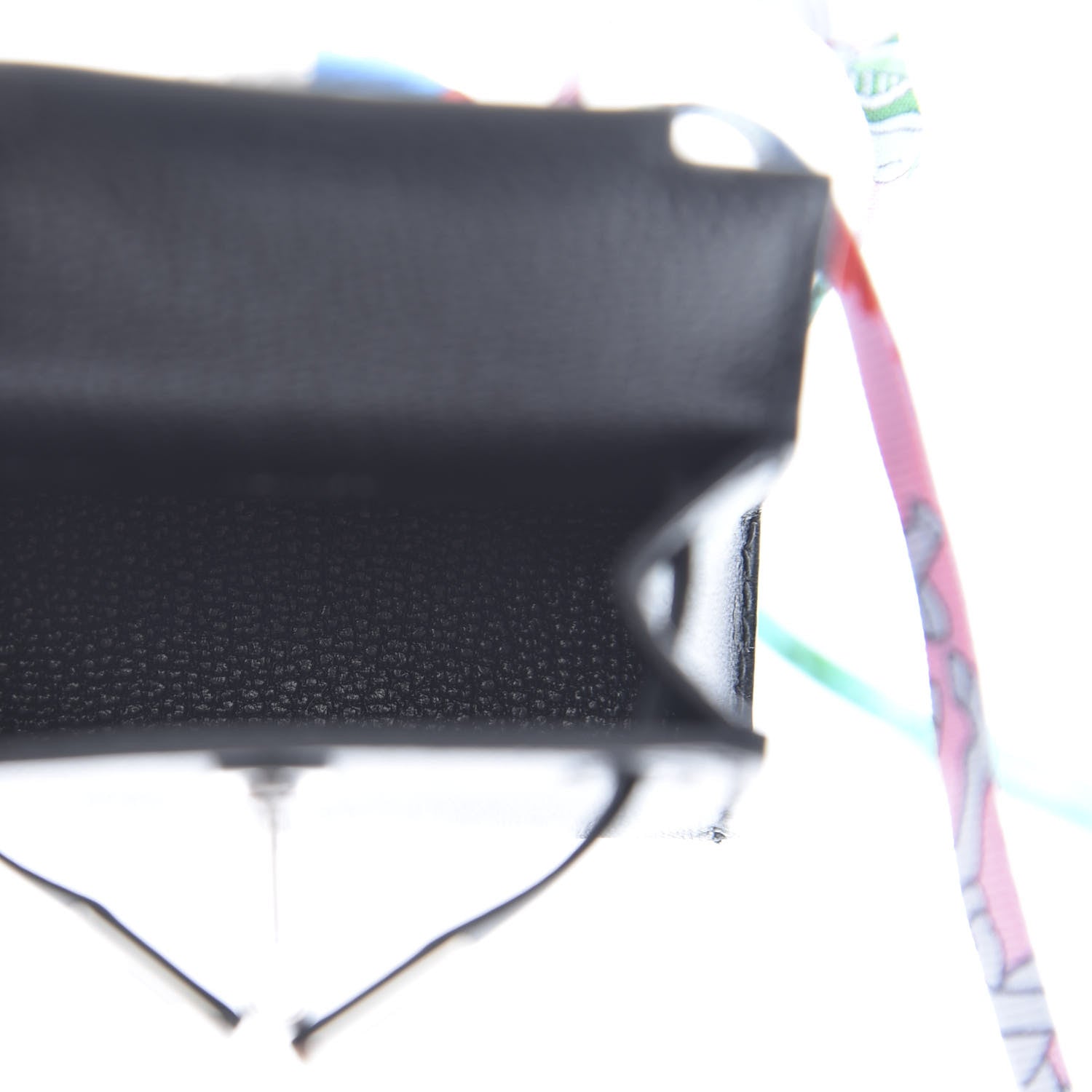 Hermes Tadelakt Mini Kelly Twilly Bag Charm Black 3 of 5