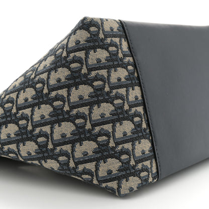 Christian Dior Oblique Calfskin Medium Signature Bucket Bag Blue 9 of 11