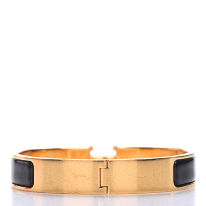 Hermes Enamel Narrow Clic Clac H Bracelet GM Black 3 of 8