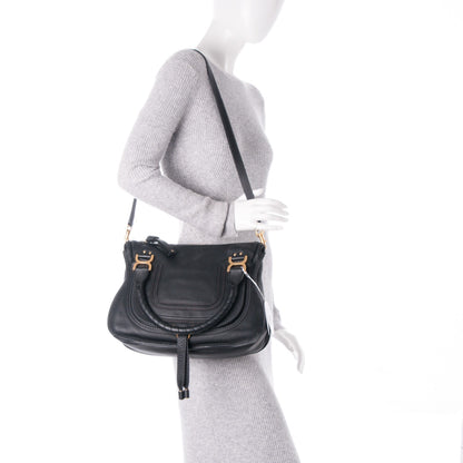 Chloe Calfskin Medium Marcie Satchel Black 2 of 8