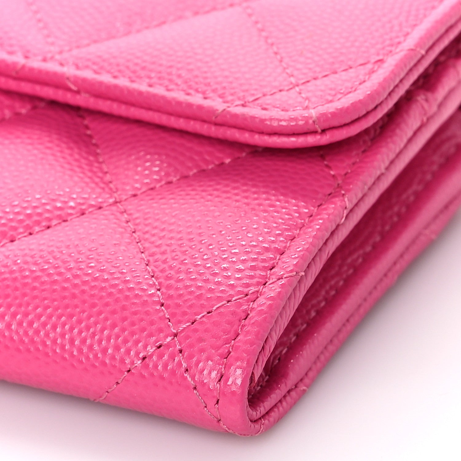 Chanel Caviar Quilted Medium Flap Wallet Dark Pink 9 of 9