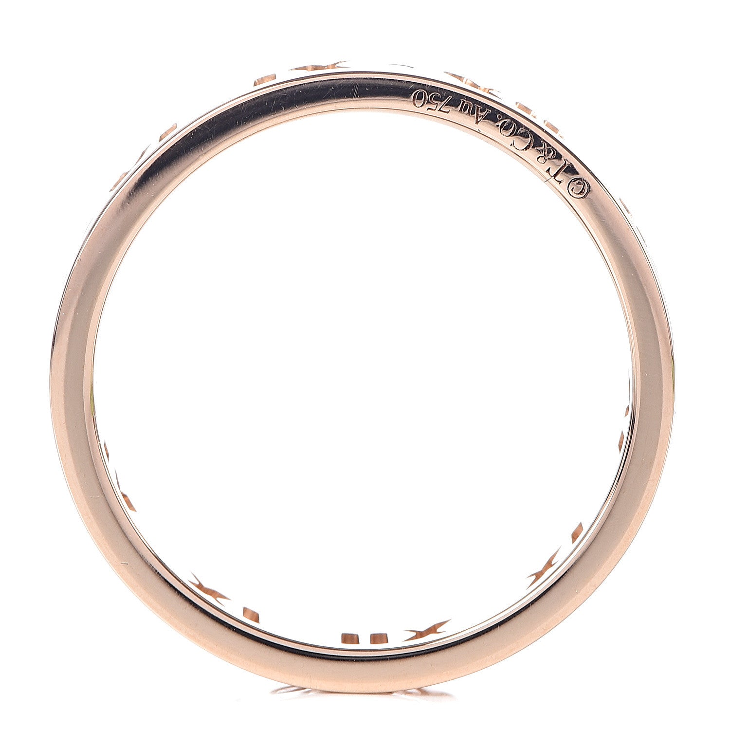 Tiffany 18K Rose Gold Diamond Wide Atlas Pierced Ring 54 6.75 4 of 4