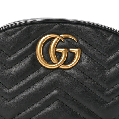 Gucci Calfskin Matelasse GG Marmont Belt Bag 95 38 Black 8 of 11