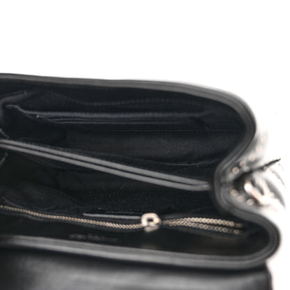 Saint Laurent Calfskin Y Quilted Studded Monogram Toy Loulou Crossbody Bag Black 5 of 10